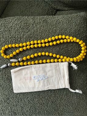 Ossa Yellow Beaded Crossbody Phone Cord